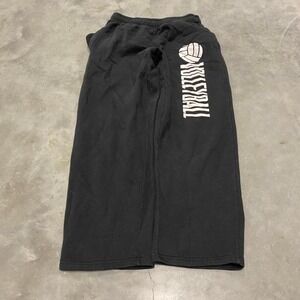 Vintage y2k 90s black spellout baggy wide leg volleyball sweatpants